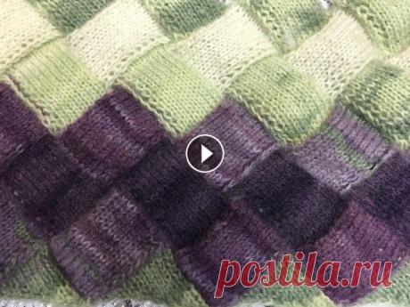 ЭНТРЕЛАК  СПИЦАМИ -- школа вязания  ОЛЬГИ  ПАВЛОВОЙ / Entrelac Knitting  for beginner *********************** ШАПКА &quot;ИНТАРСИЯ&quot; -- ЗДЕСЬ --...