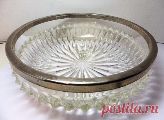 Vintage Large Diamond Cut Glass Bowl Silver Plated Rim Made in - Etsy This Bowls item by MargueriteMix has 30 favorites from Etsy shoppers. Ships from Winston Salem, NC. Listed on Jun 26, 2022