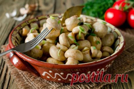 Безумно вкусные и быстрые в приготовлении маринованные шампиньоны