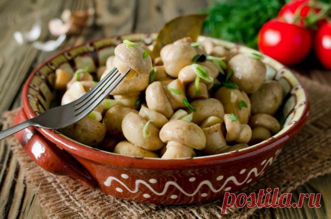 Безумно вкусные и быстрые в приготовлении маринованные шампиньоны