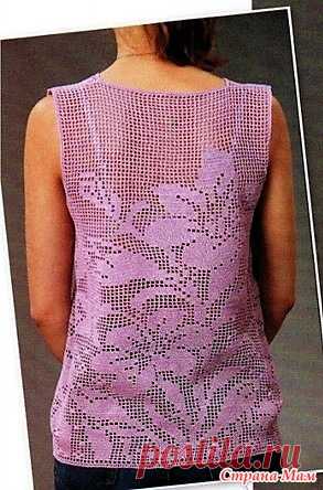 . Нежные лилии. Ажурный топ на лето. - Все в ажуре... (вязание крючком) - Страна Мам