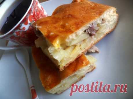 Пирог с картофелем и мясом (мамин рецепт) рецепт с фотографиями