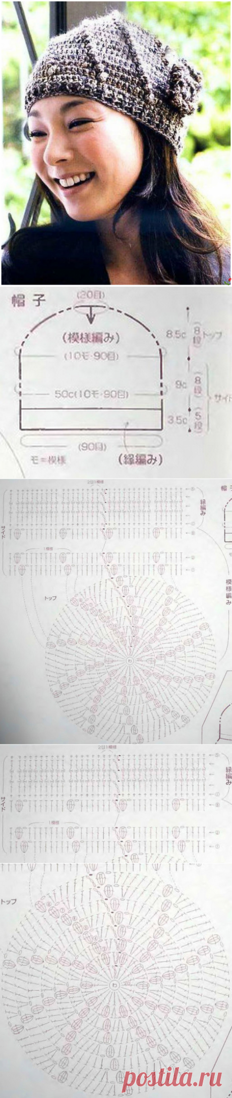 ВЯЖЕМ КРЮЧКОМ ШАПОЧКУ №2.