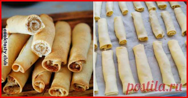 Бармак - рогалики с грецкими орехами «Бармак» переводится с татарского как «пальцы», вот потому-то, наверное, и названы так эти маленькие рогалики с грецкими орехами! Хрустящие, но в то же время тающие во рту, эти рулетики готовятся очень быстро и легко. Рецептура не предусматривает использование ни разрыхлителя, ни соды, ни дрожжей. Простая и вкусная выпечка из доступных продуктов. Печенье с грецкими орехами …