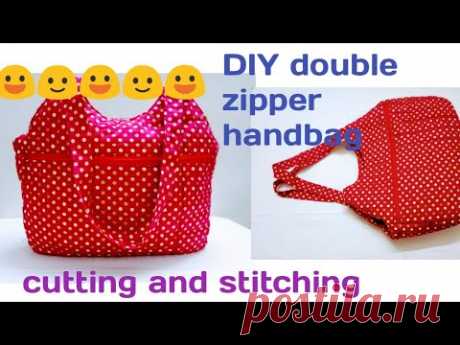 Handmade bag cutting and stitching/zipper handbag/shopping bag/grocery bag/collage bag/shoulder bag