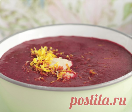 Холодный черешневый суп с клецками