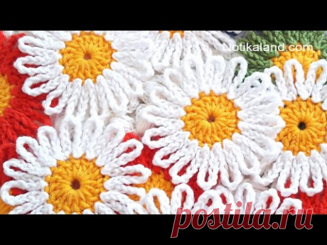 How to crochet EASY for beginners CROCHET Motif Flower Daisy