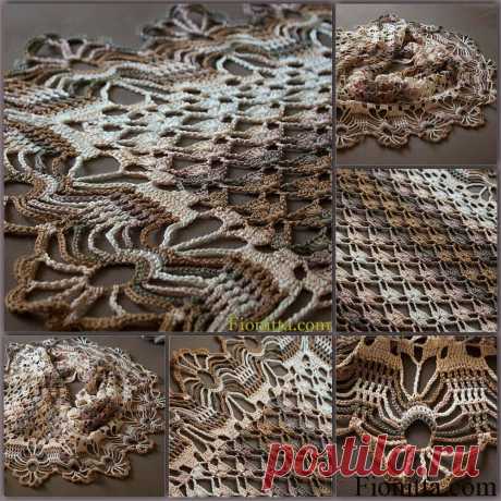 Crocheted silk blend shawl |