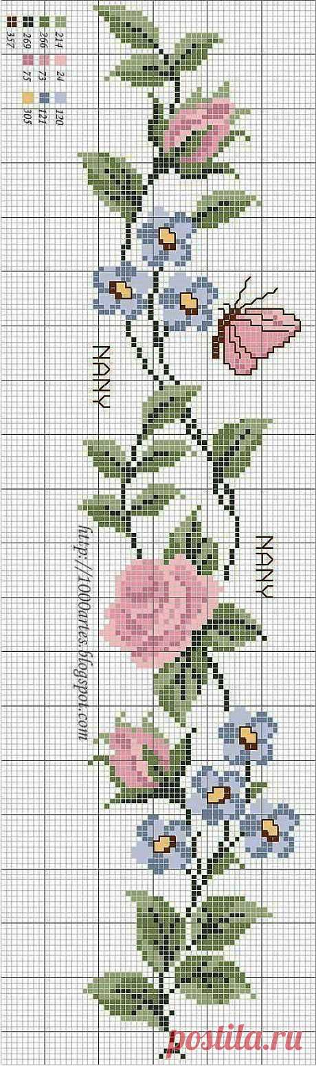 cross stitch chart. | Bordado punto cruz