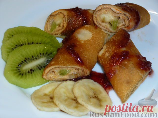 Рецепт: Блинные роллы на RussianFood.com