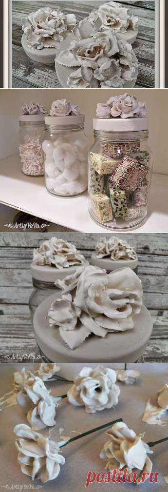 Artsy VaVa: Plaster Of Paris Flowers