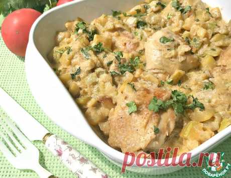 Куриные бедра в соусе из кабачков – кулинарный рецепт