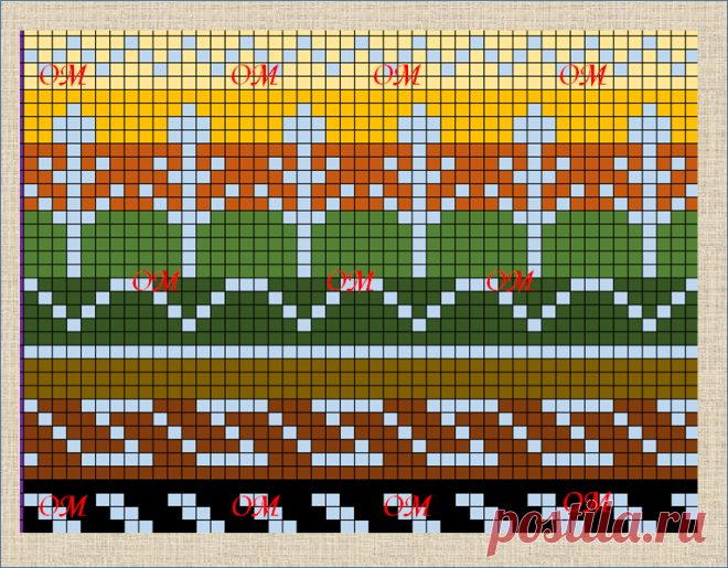 21 жаккардовая схема в стиле норвежских узоров | ЖАККАРДос | Яндекс Дзен