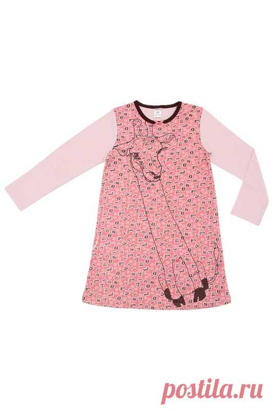 Купить Ночная рубашка "Жираф" Модамини D15-2077 РОЗОВЫЙ, КОРИЧНЕВЫЙ со скидкой в интернет-магазине kupivip.ru - распродажа