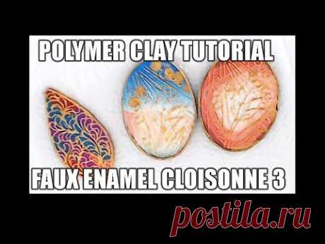 Polymer clay tutorial - faux enameled cloisonne 3rd technique