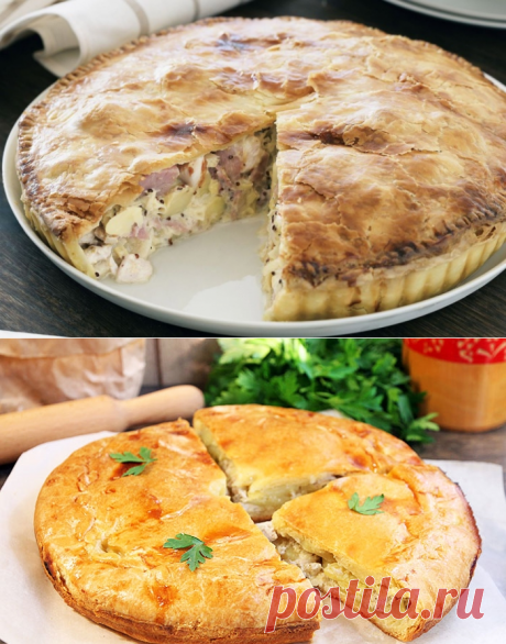 Курник с курицей и картошкой