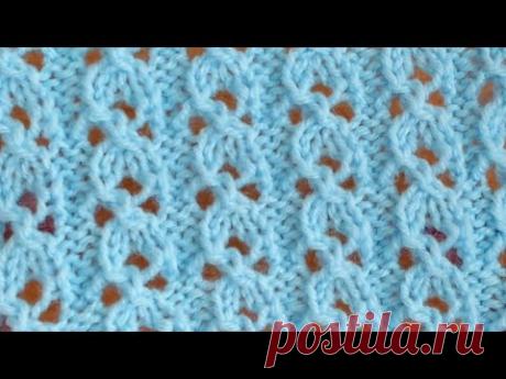 Замечательный  узор спицами для летнего топа, маечки, туники, блузона.