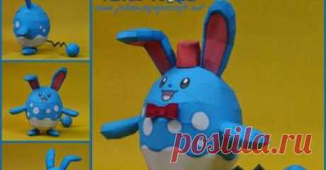 AZUMARILL (MERRY CHRISTMAS!)  184 / AZUMARILL - Pokémon Papercraft  Name:  Azumarill  Type:  Water/Fairy  Species:   Aqua Rabbit Pokémon  Height:  0.8 m (2'07 ")  Weight...