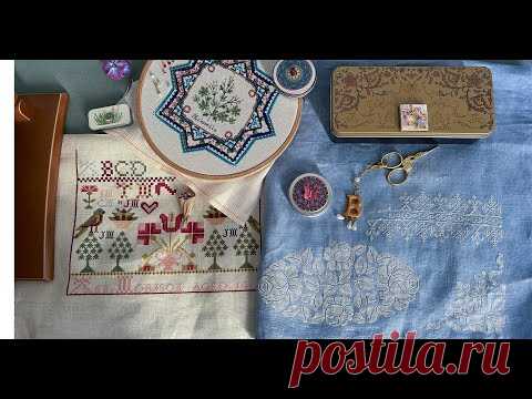 400. ВЫШИВАЛЬНЫЙ 📔 Семплер Энн Моррисон, Розы 🌹, Шаталайн почти готов