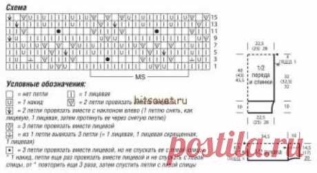 Меланжевый пуловер спицами для женщин. Модный меланжевый пуловер для женщин со схемой и пошаговым описанием вязания. Вам потребуется: 500 (550, 600) грамм пряжи, состоящей из 75% хлопка, 20% полиакрила, 5% полиамида; длиной нити 120 метров в 50 граммах; спицы № 4; длинные круговые спицы № 5; короткие круговые спицы № 3,5.
