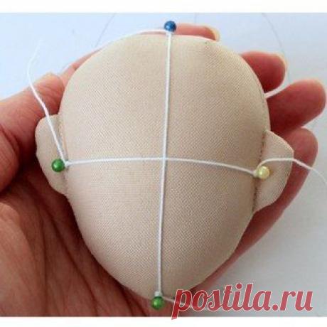 Маленькие хитрости для симметричной разметки лица куклы