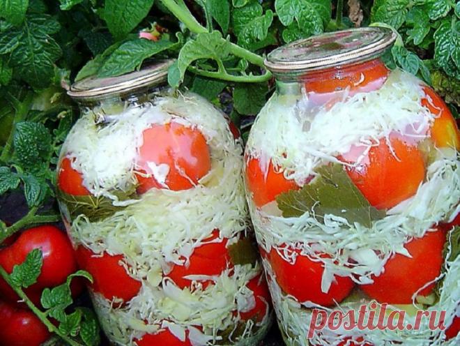 Невероятно вкусные помидоры с капустой - Любимые рецепты