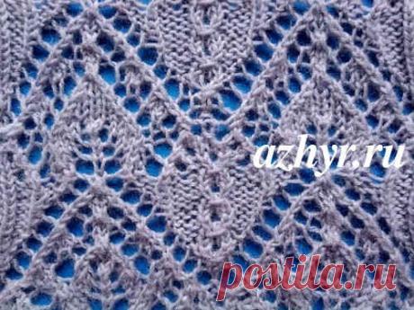 Красивый ажурный узор схема и описание | АЖУР - схемы узоров