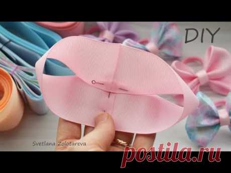 Простые базовые бантики из ленты 🎀🎀🎀