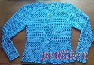 Крестики-нолики. Жакет крючком из Lets knit series