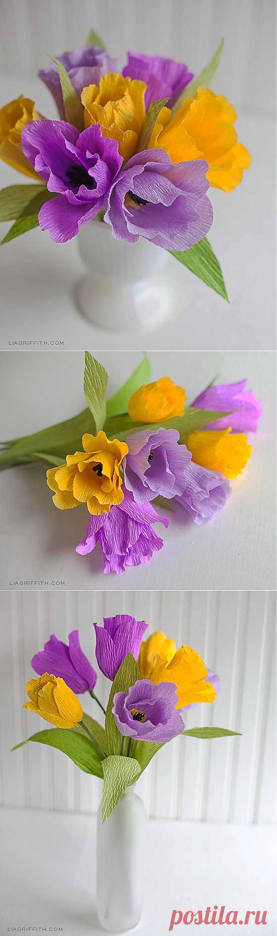 Mar Make These Pretty Crepe Paper Tulips.