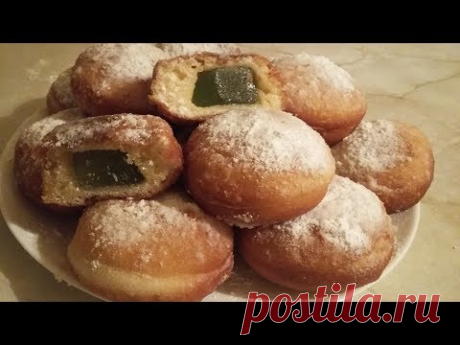 Пончики Берлинеры. Цыганка готовит. Пончики с мармеладом. Gipsy cuisine.
