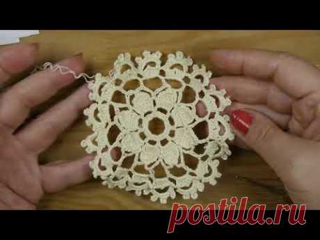 Нежный Ажурный мотив вязать крючком. Delicate openwork crochet motif