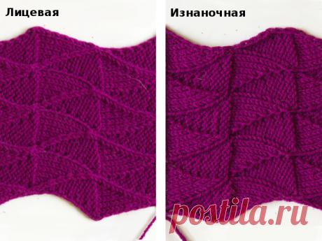 Вязание двухсторонних узоров спицами