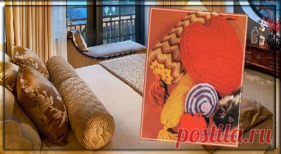Подушки валики своими руками крючком | Уют и тепло моего дома