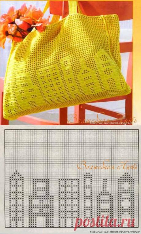 Летние сумочки в технике филейного вязания.