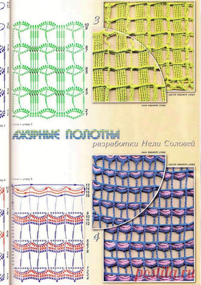 Домашнее Рукоделие: Вязание Крючком Сетки Схемы