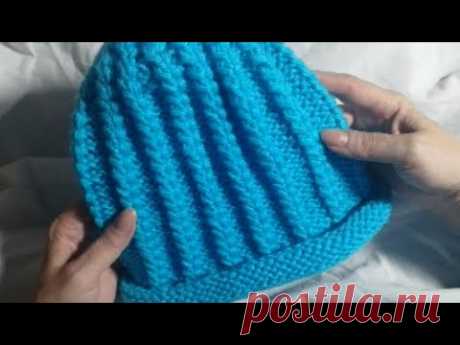 Шапочка с отворотом рулик