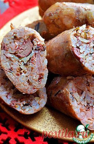 Рисовые сардельки с печенью - кулинарный рецепт