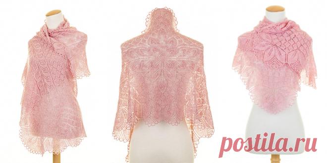 Шарфы и шали, вязаные спицами и крючком, схемы и описания - Вяжи.ру - модели 4