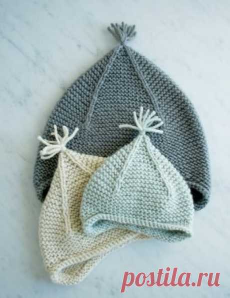 Шапка Garter Ear Flap (модель Purl soho)