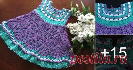 Hermoso Vestido en Crochet con Patrones para Niñas ⋆ Manualidades Y DIYManualidades Y DIY