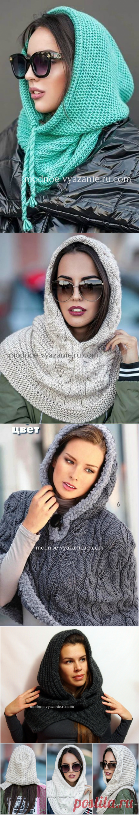 Как связать теплый снуд-капюшон спицами - Klubok - Modnoe Vyazanie.ru.com