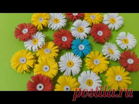 Маленькие цветочки из бумаги