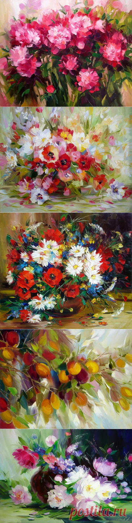 Художник Александр Сергеев. Цветы.