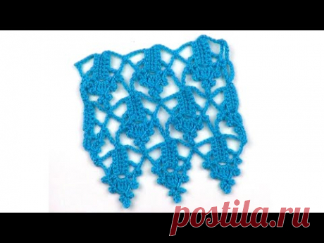 Красивый ажурный узор для шарфика   Beautiful openwork pattern for a scarf