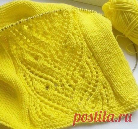 Красивый узор спицами