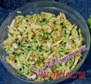 Салат из куриной грудки с огурцами. Рецепт. » Supwoman.ru - Женский журнал, Женский Клуб