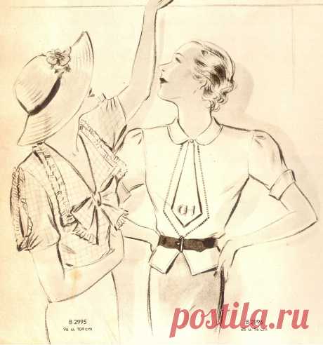 Женские ретро-блузки