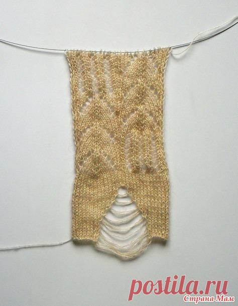 Ажурная туника с рваным узором. Схема - Вязание спицами - Страна Мам