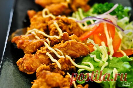 Жареная курица в японском стиле - кулинарный рецепт на Повар.ру